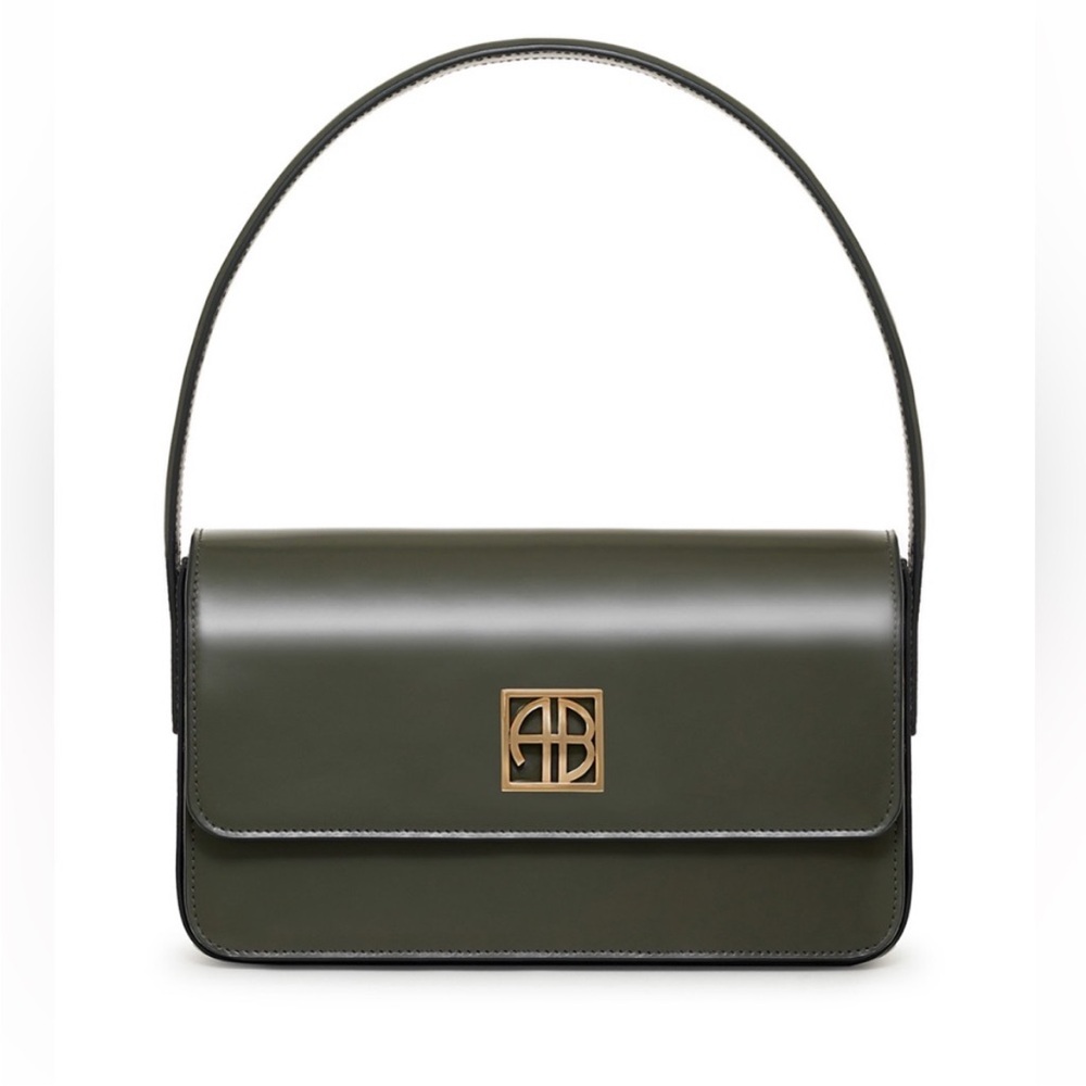NWT and Dust Bag: Anine Bing Elly Shoulder Bag in Green Leather